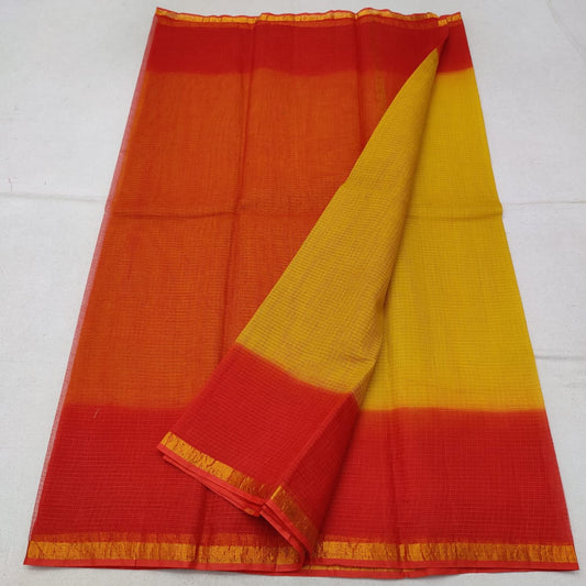 Kota Cotton Plain Dye Saree