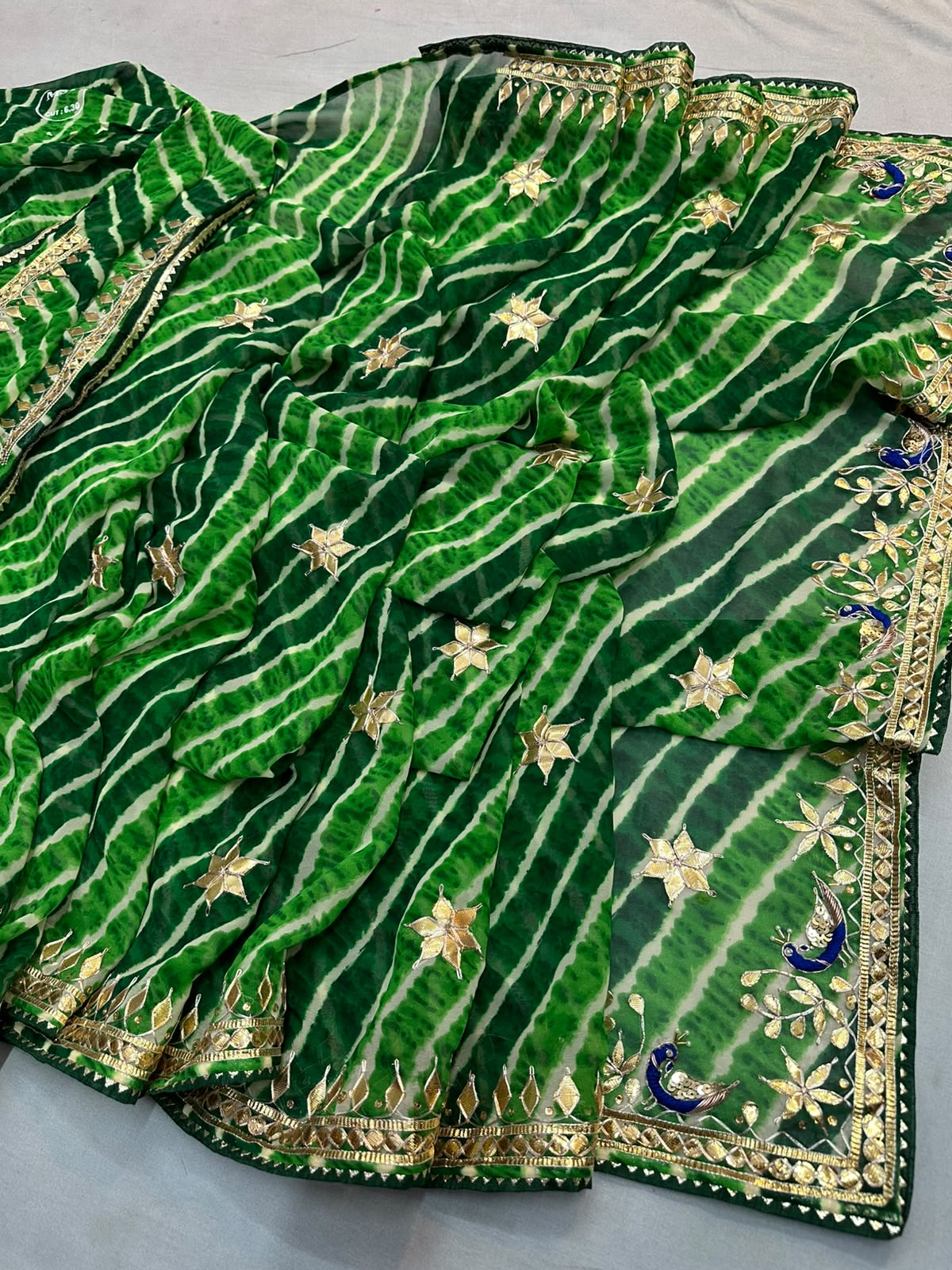 Desinger Georgette Leheriya Saree With Blouse