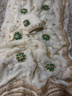 Pure Chiffon Saree with Elegant Gota Patti Work