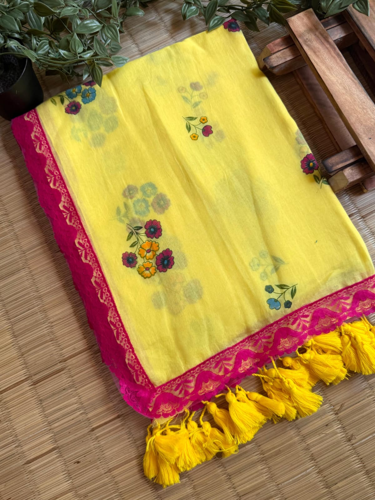 Beautiful Cotton Mulmul  Saree