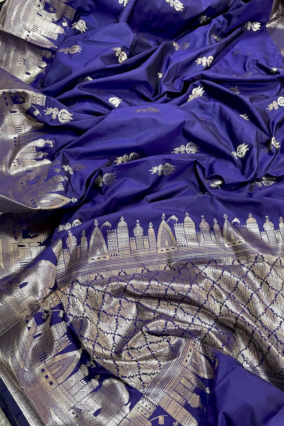 Banarasi Ganga Ghat katan silk saree
