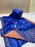 Pure Desi Tussar By Tussar Silk Embroidery Work Saree With Running Blouse.
