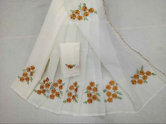 Pure Kota cotton embroidery work Saree