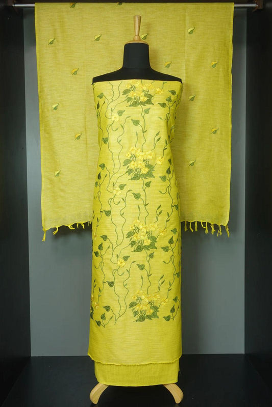 Pure Khaddi Cotton Linen Unstitched Suit
