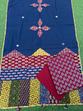 Ajrakh print cotton top With ajrakh mirror work  dupatta