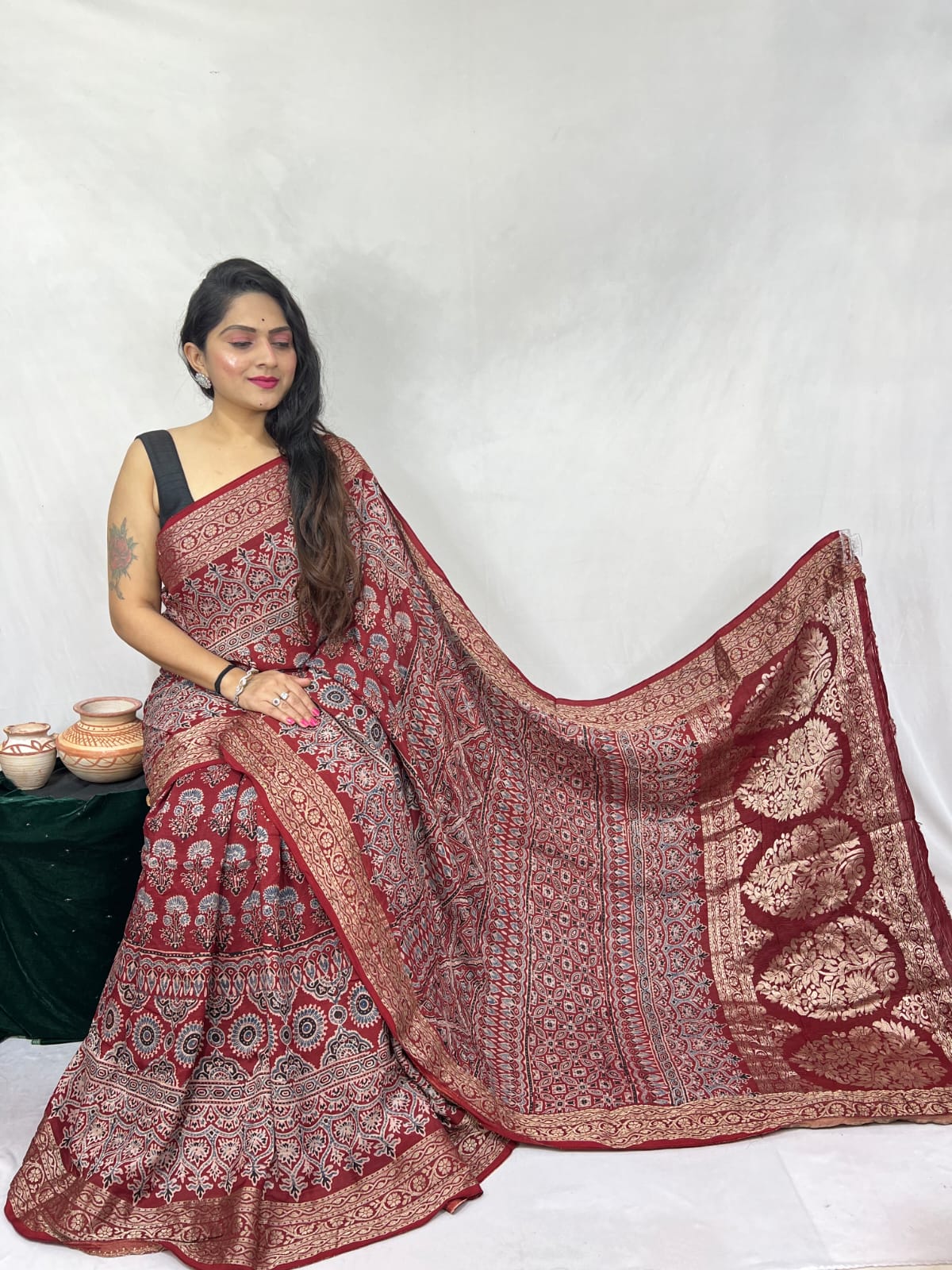 Pure Modal Silk Saree with blouse
