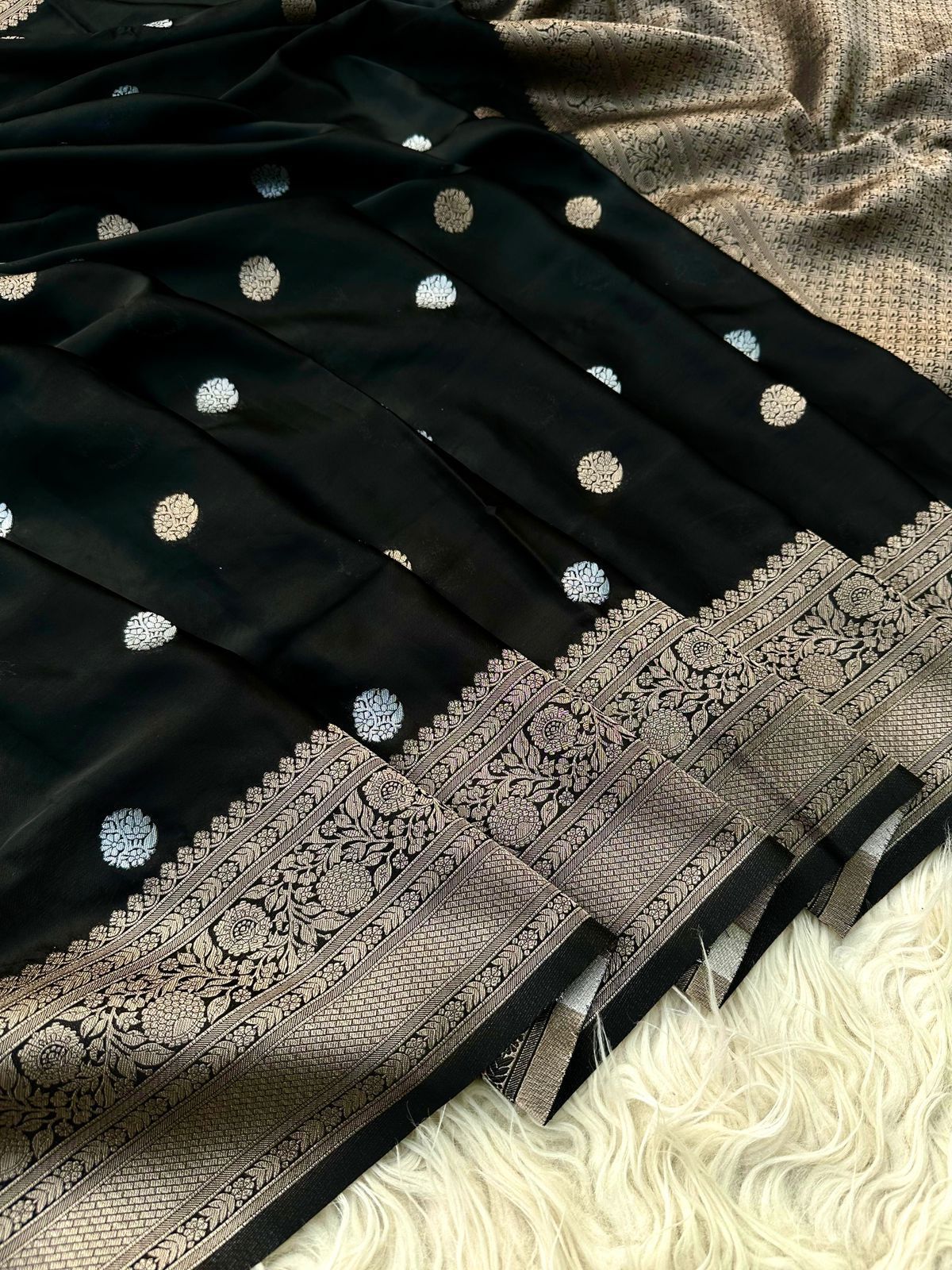 Banarasi katan mashru silk saree