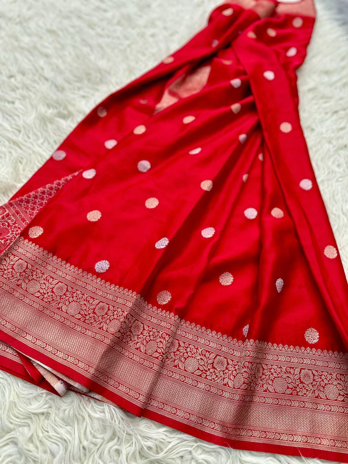 Banarasi katan mashru silk saree