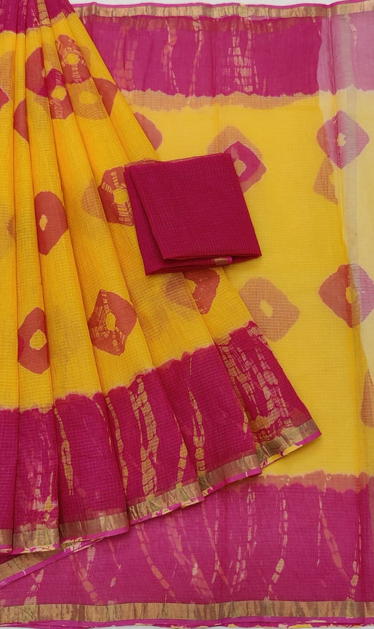Kota cotton embroidery work Saree
