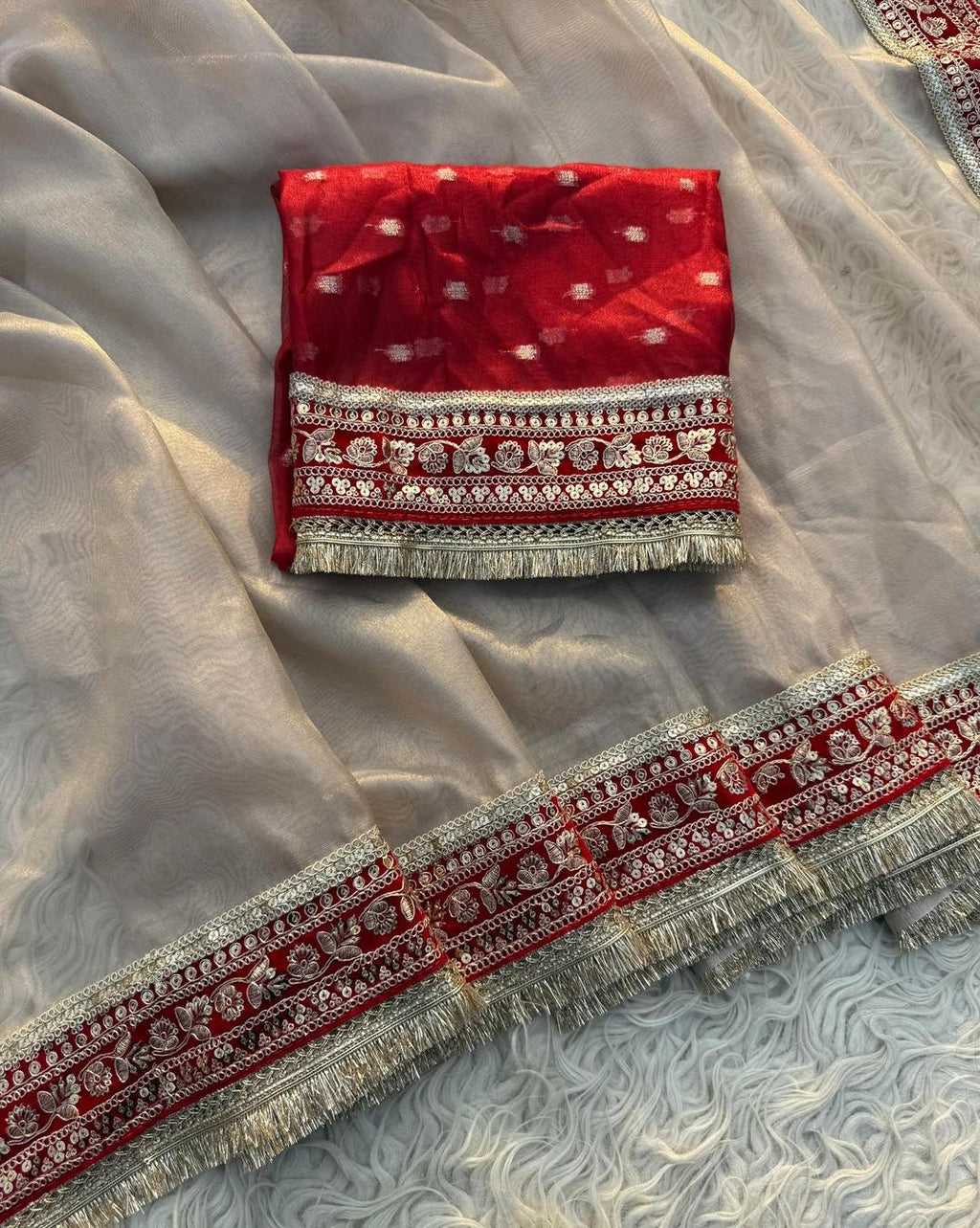 Banarasi Tissue Silk Saree With Blouse