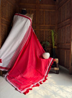 Christmas special mulmul patchwork and 3d work sarees