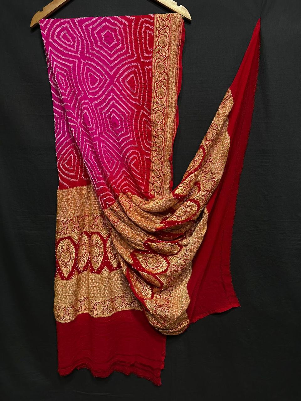 Pure Modal Silk  Bandhaj  Print   Dupatta
