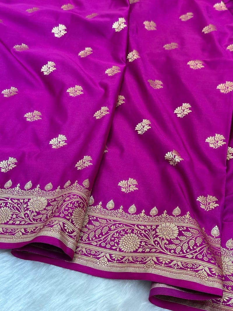 Banarasi Pure katan mashru silk saree With Blouse