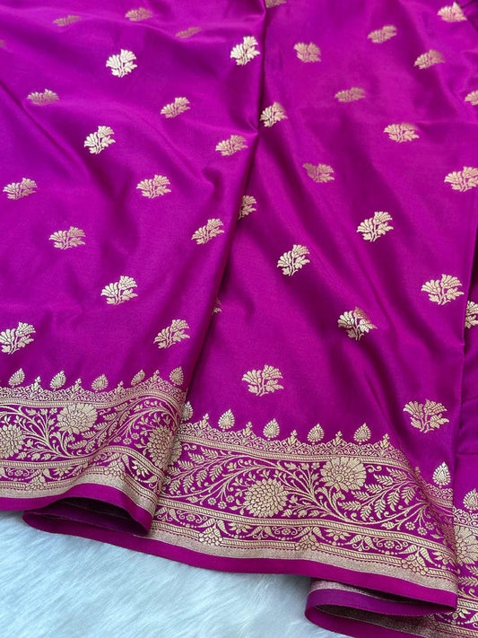 Banarasi Pure katan mashru silk saree With Blouse