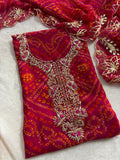 Designer Georgette Suit Set with Gota Patti Work