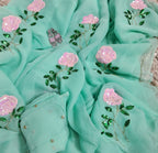 Pure Diamond Chiffon Saree With Blouse