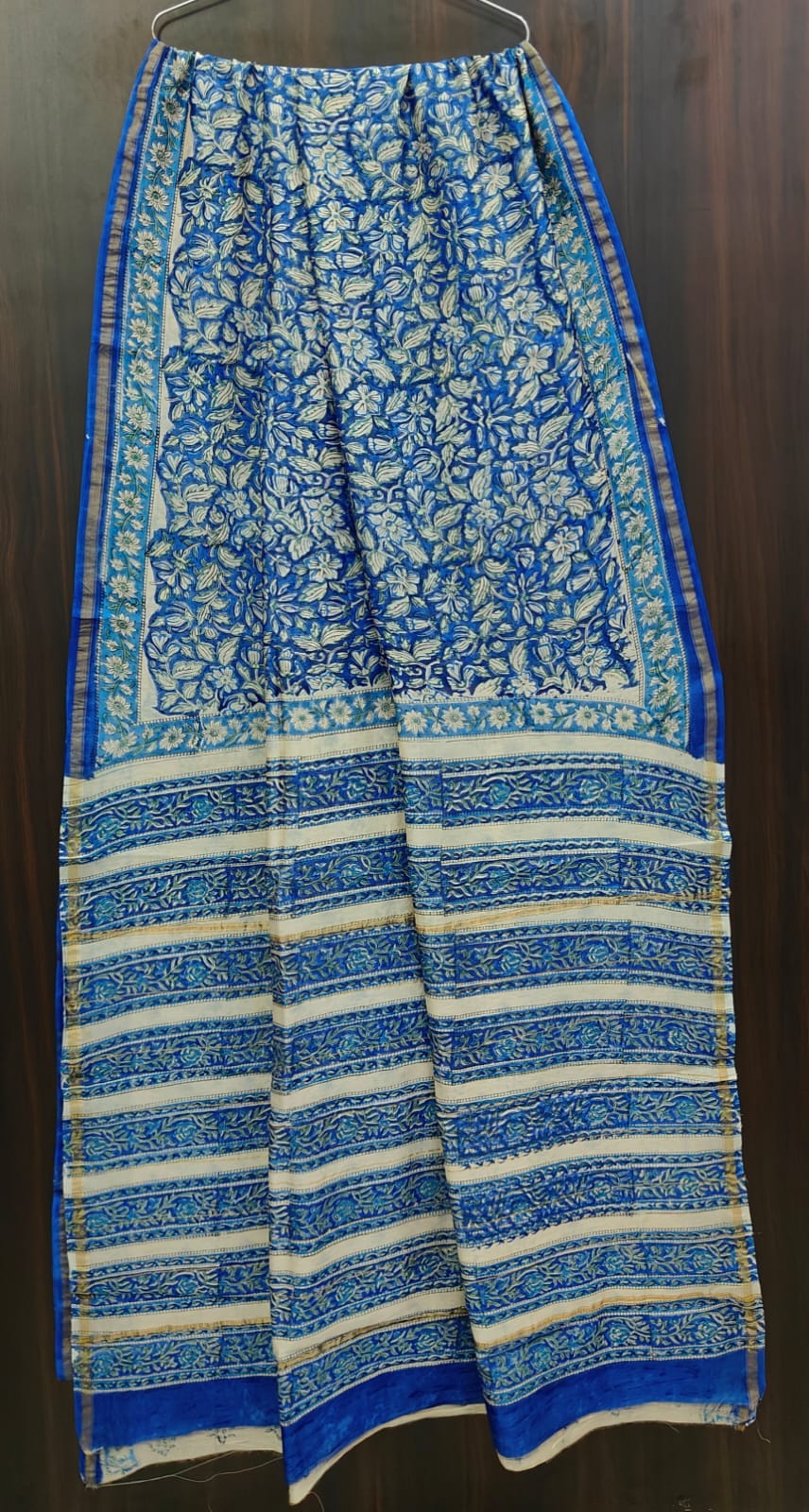 Traditional Hand-block Print Chanderi Silk Saree