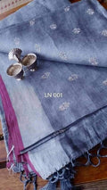 Pure Cotton Embroidery Work Saree With Blouse.