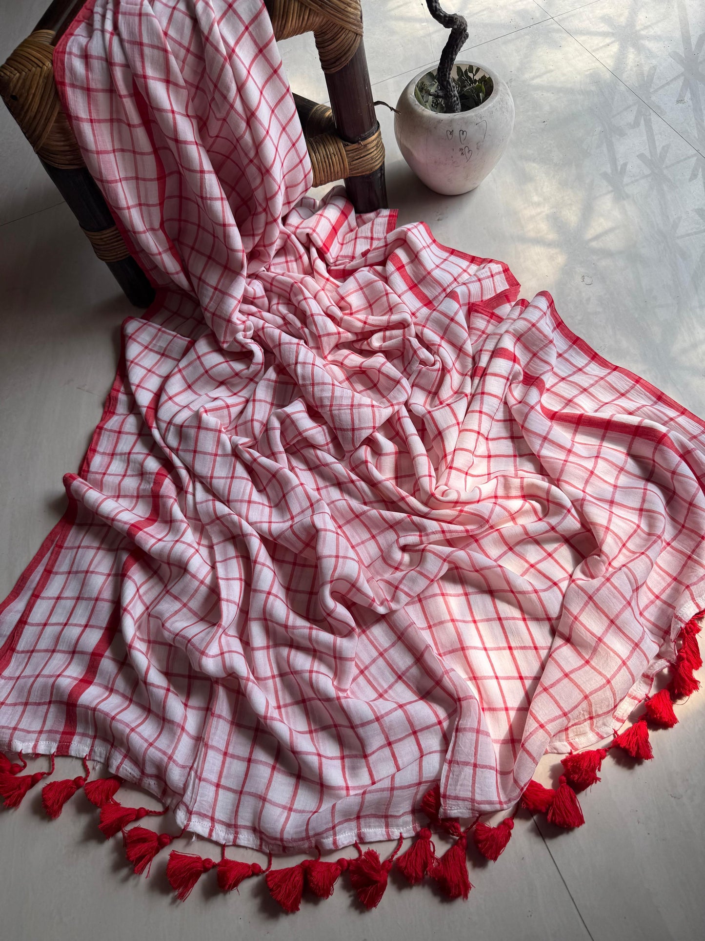Beautiful Cotton Mulmul  Saree