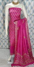 Cotton slub discharge print  Unstitched Suit