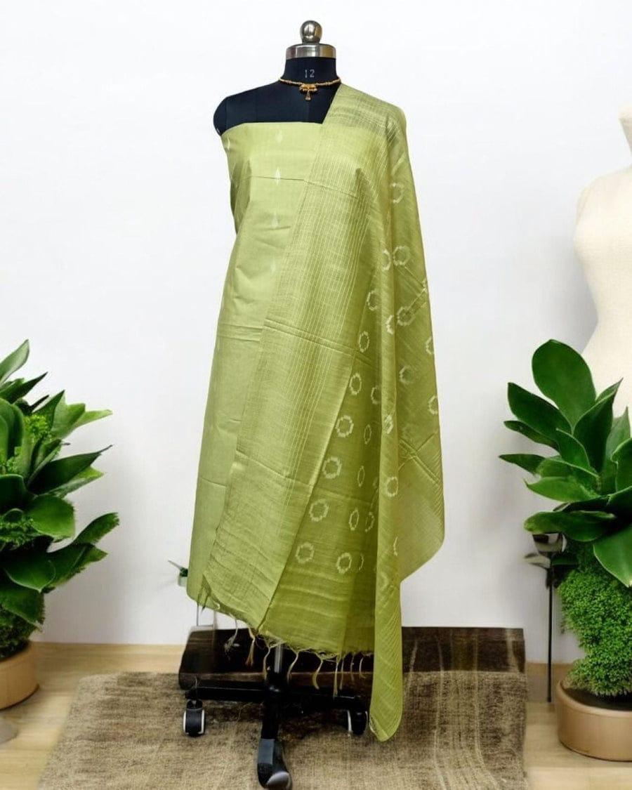 Bhagalpuri Katan Silk 3PC Unstitched Suit