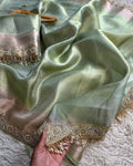 Banarasi Kanjivaram  katan Tissue Silk Saree With Beautiful lace border