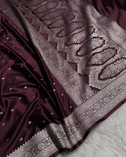 Banarasi Pure katan mashru silk saree With Blouse