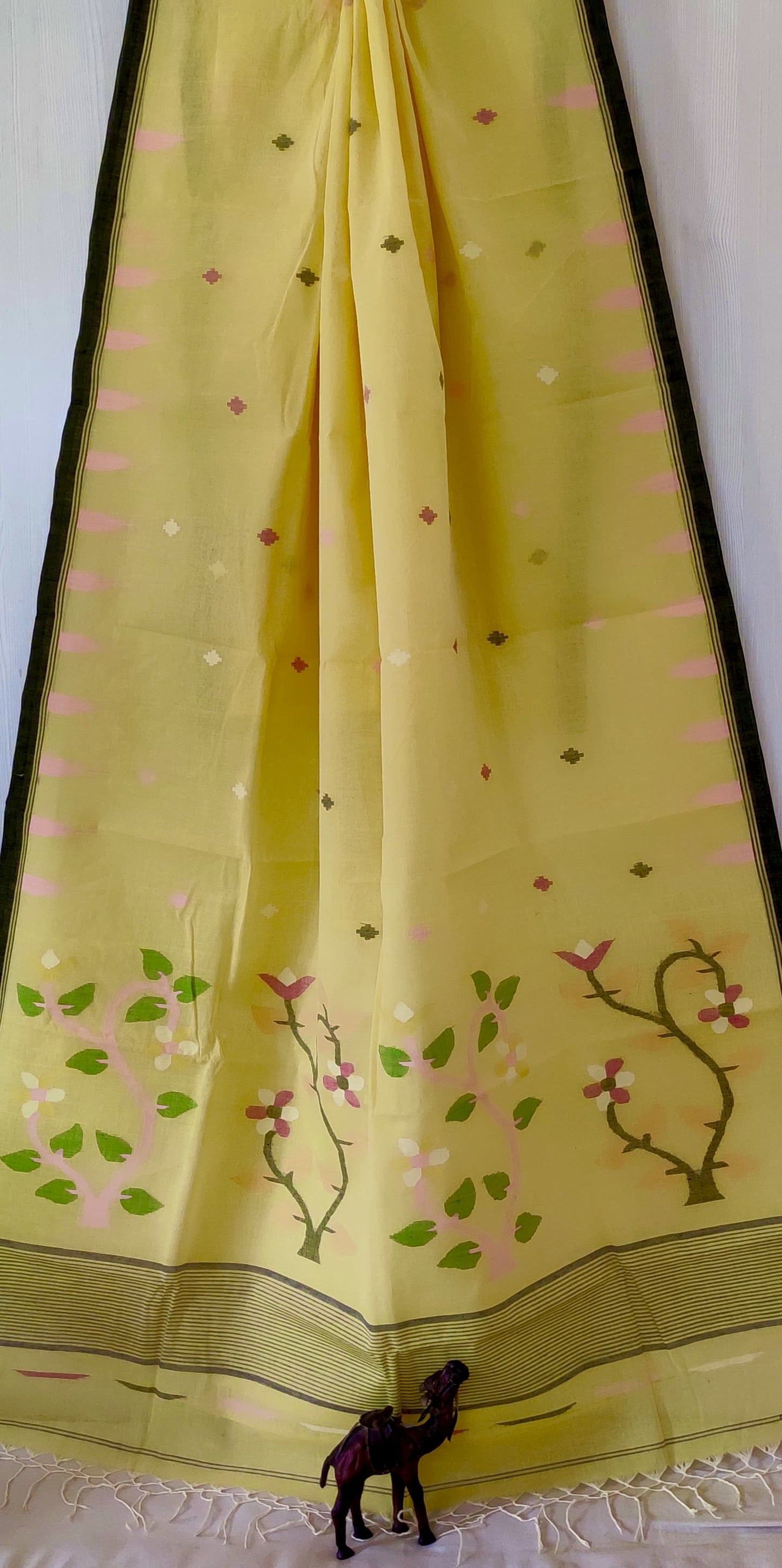 Pure Cotton needle work jamdani Saree