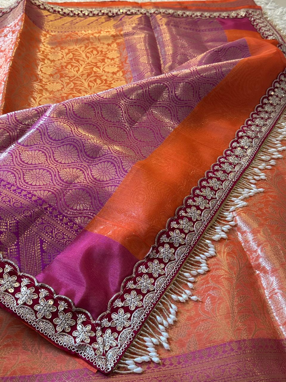 Banarasi Tissue Silk Saree With Blouse