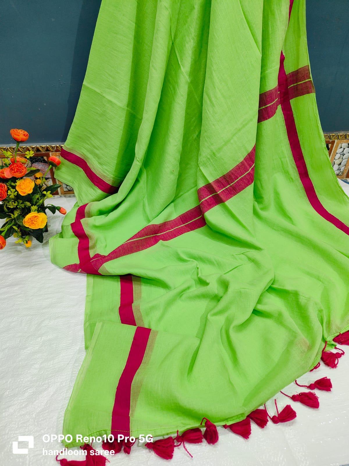 Beautiful Cotton Mulmul  Saree
