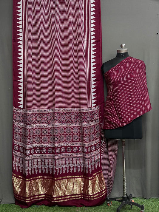 Pure Modal Silk Saree with blouse