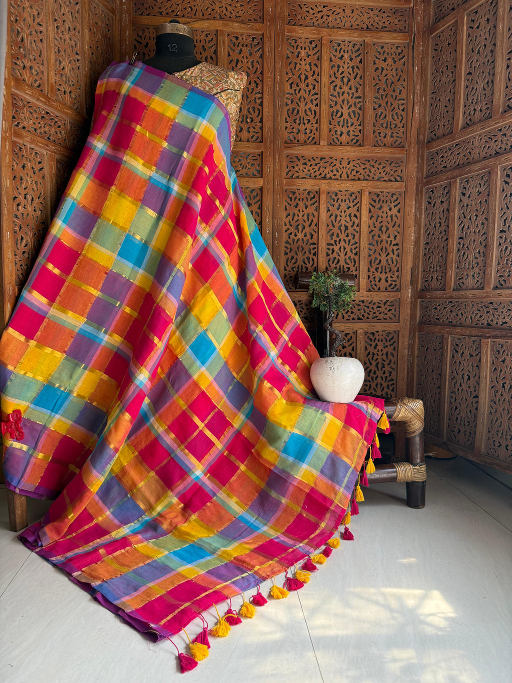 Beautiful Cotton Mulmul Saree Without blouse