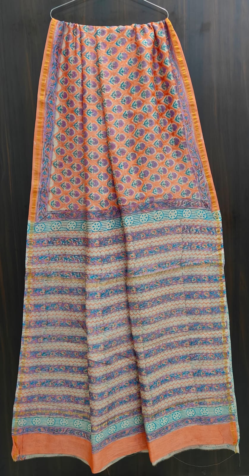 Traditional Hand-block Print Chanderi Silk Saree