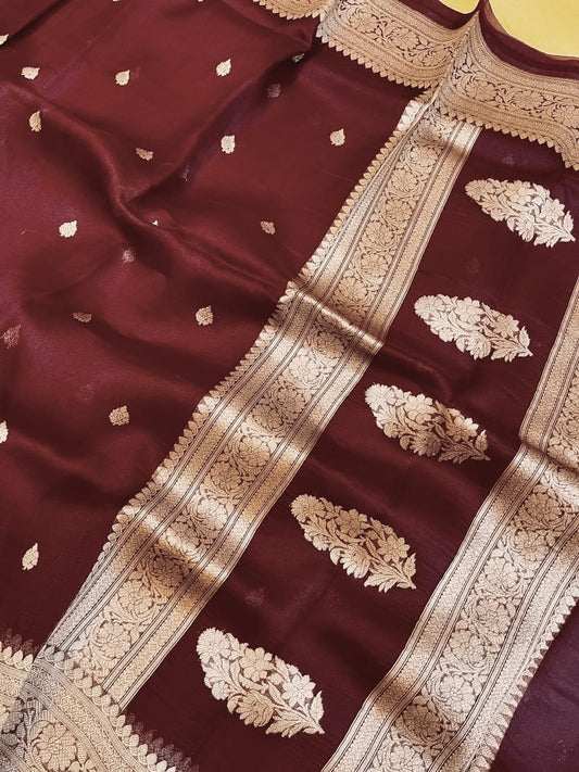 Banarasi Semi Kora Organza soft silk  Saree