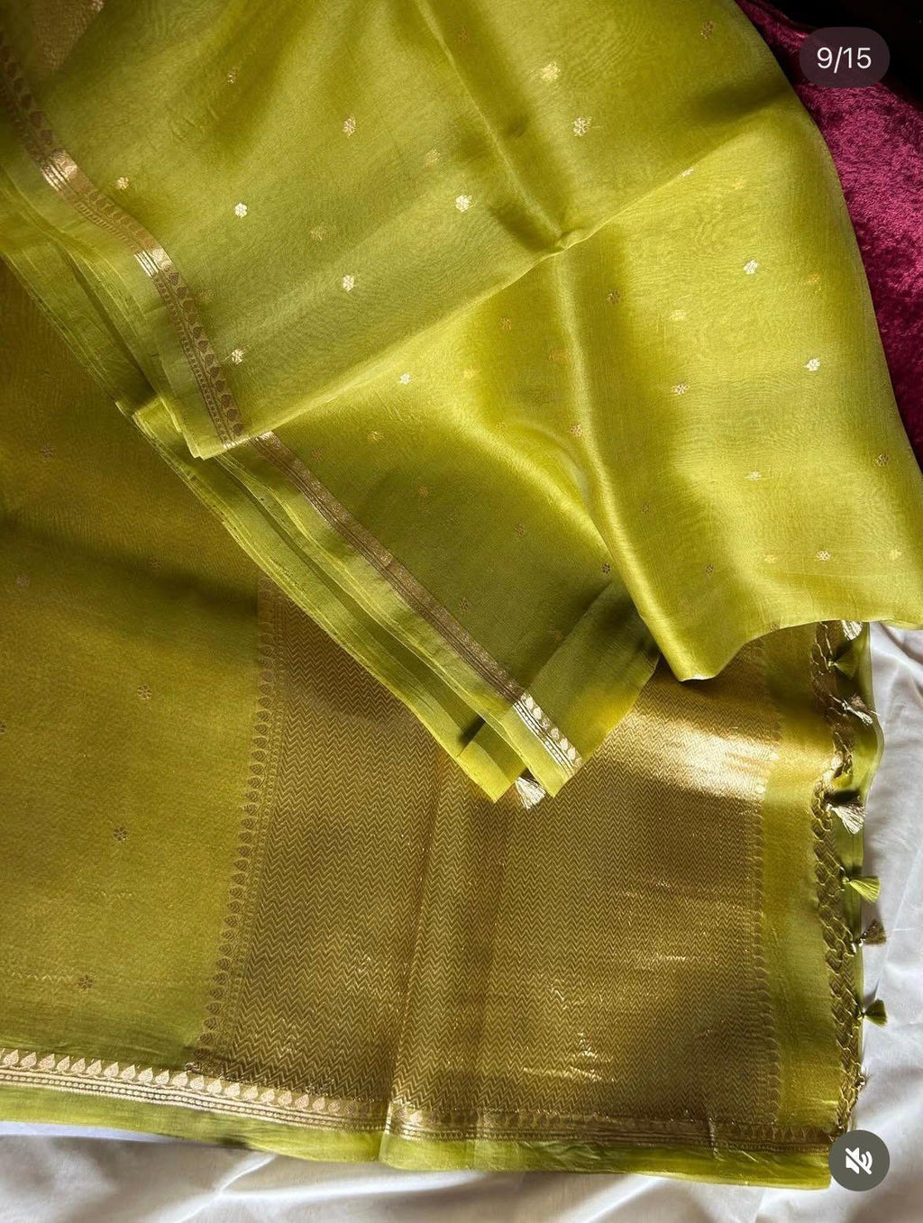 Pure Handloom banarasi  kora Silk Saree