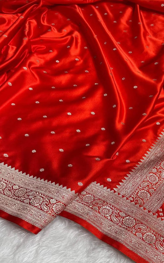 Banarasi Pure katan mashru silk saree With Blouse