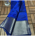 Pure Cotton Silk Mangalagiri Saree With Running Blouse .