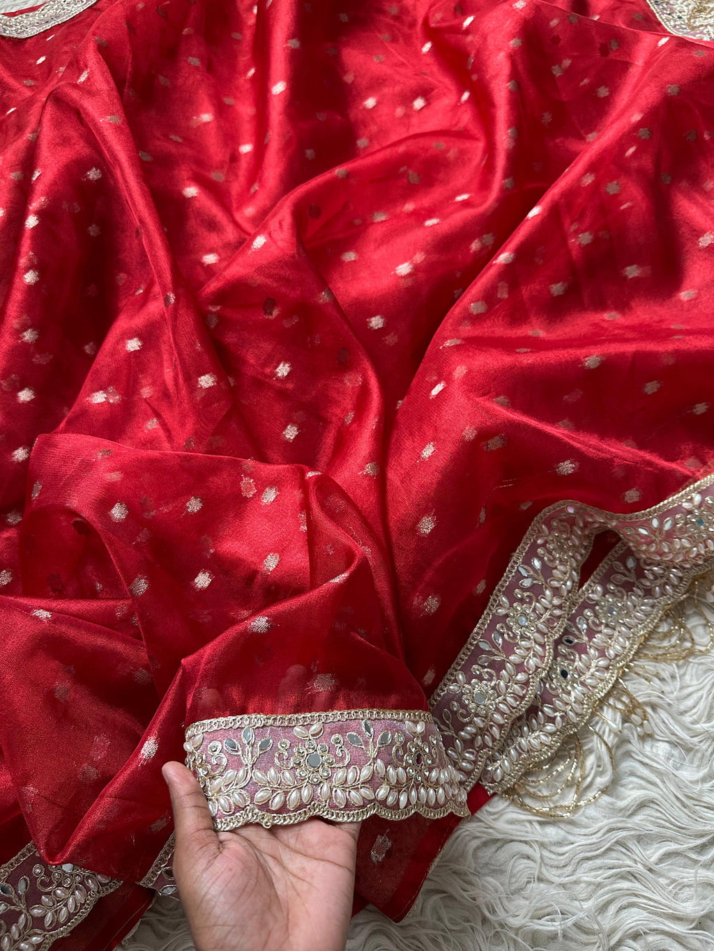 Banarasi Tissue Soft Silk  Saree With  Blouse
