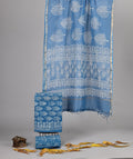 Pure Cotton Hand Block Print Suit With Kota Doriya Dupatta