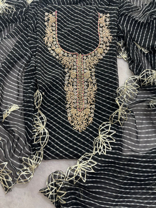 Designer Georgette Suit Set with Gota Patti Work