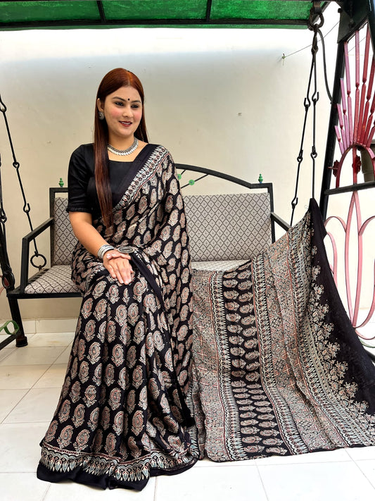Pure Modal Silk Saree with blouse