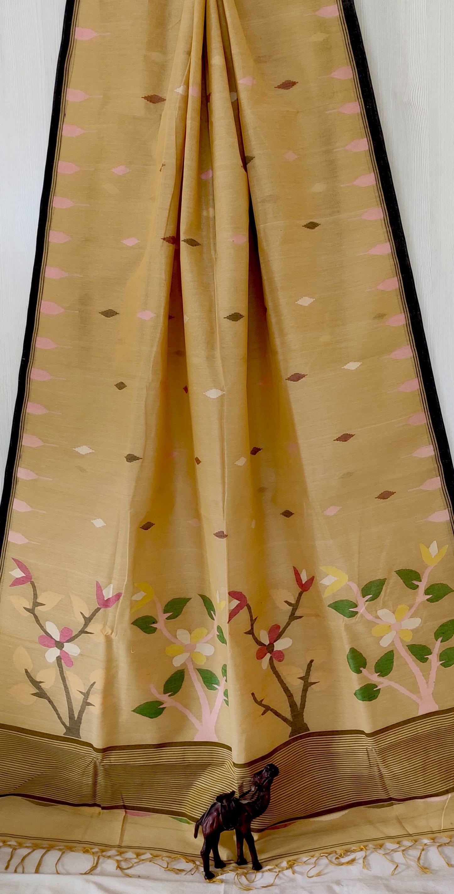 Pure Cotton needle work jamdani Saree