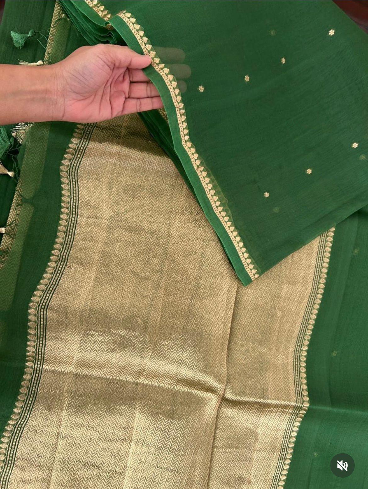 Pure Handloom banarasi  kora Silk Saree