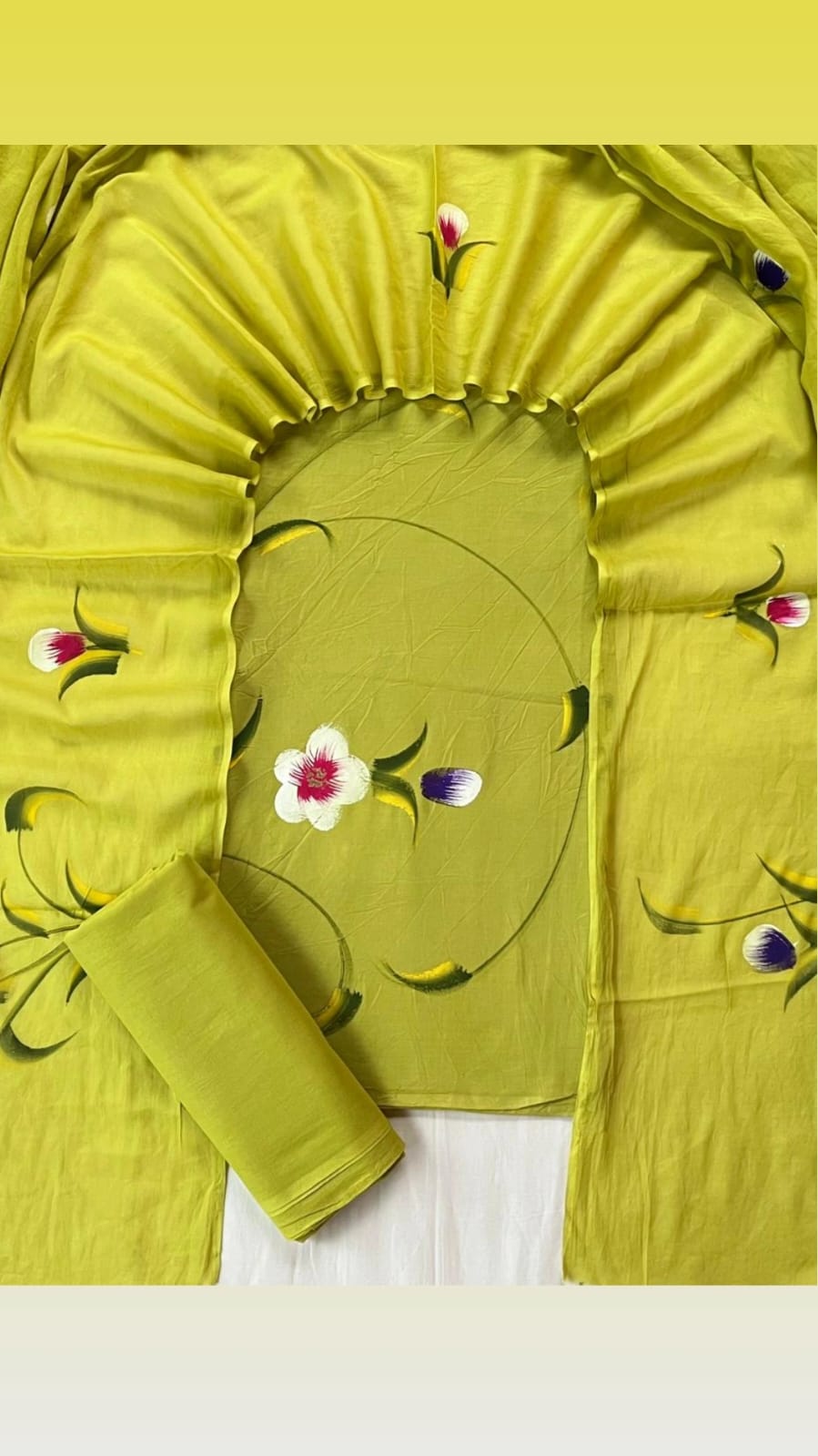 Exclusive new hand block printed cotton suits with cotton duptta