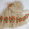Kota cotton embroidery work Saree