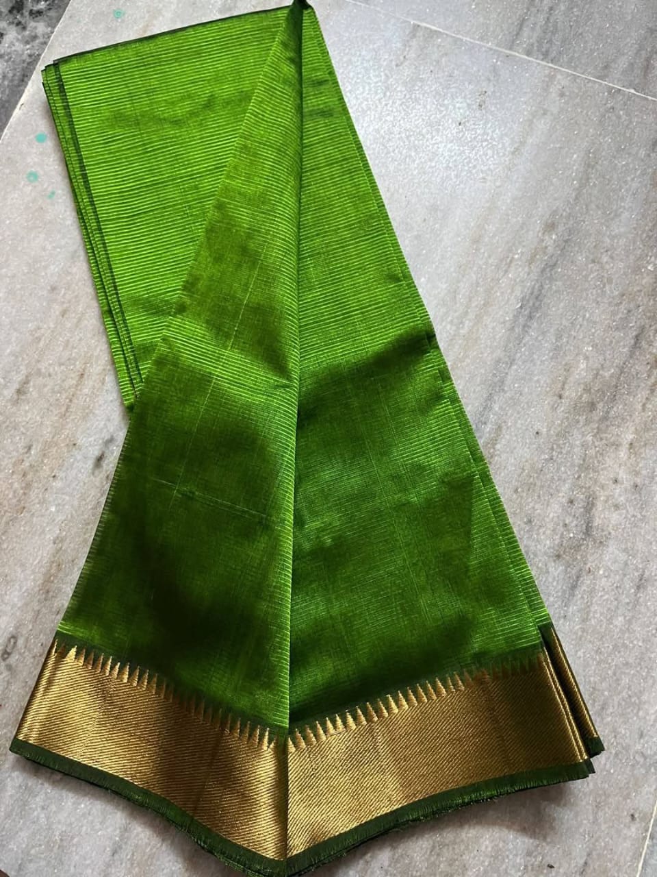 Pure Cotton Silk Mangalagiri Saree With  Blouse