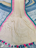 Beautiful Cotton Mulmul  Saree