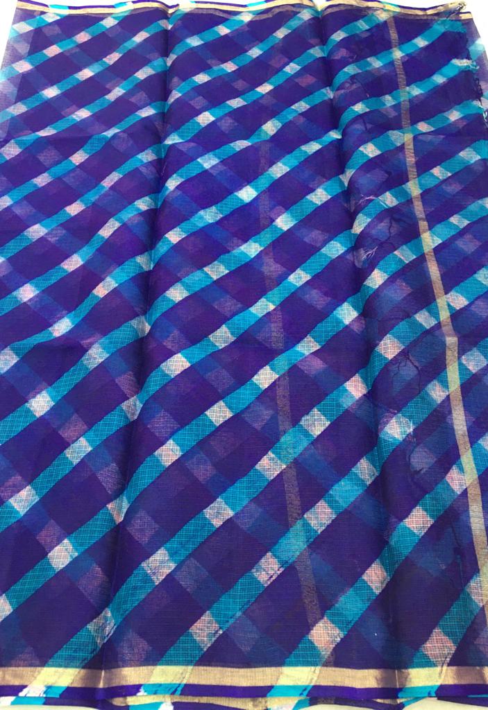 Beautifull pure kota silk leheriya work saree