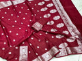 Banarasi  Georgette   Soft  Silk Saree With Zari Work