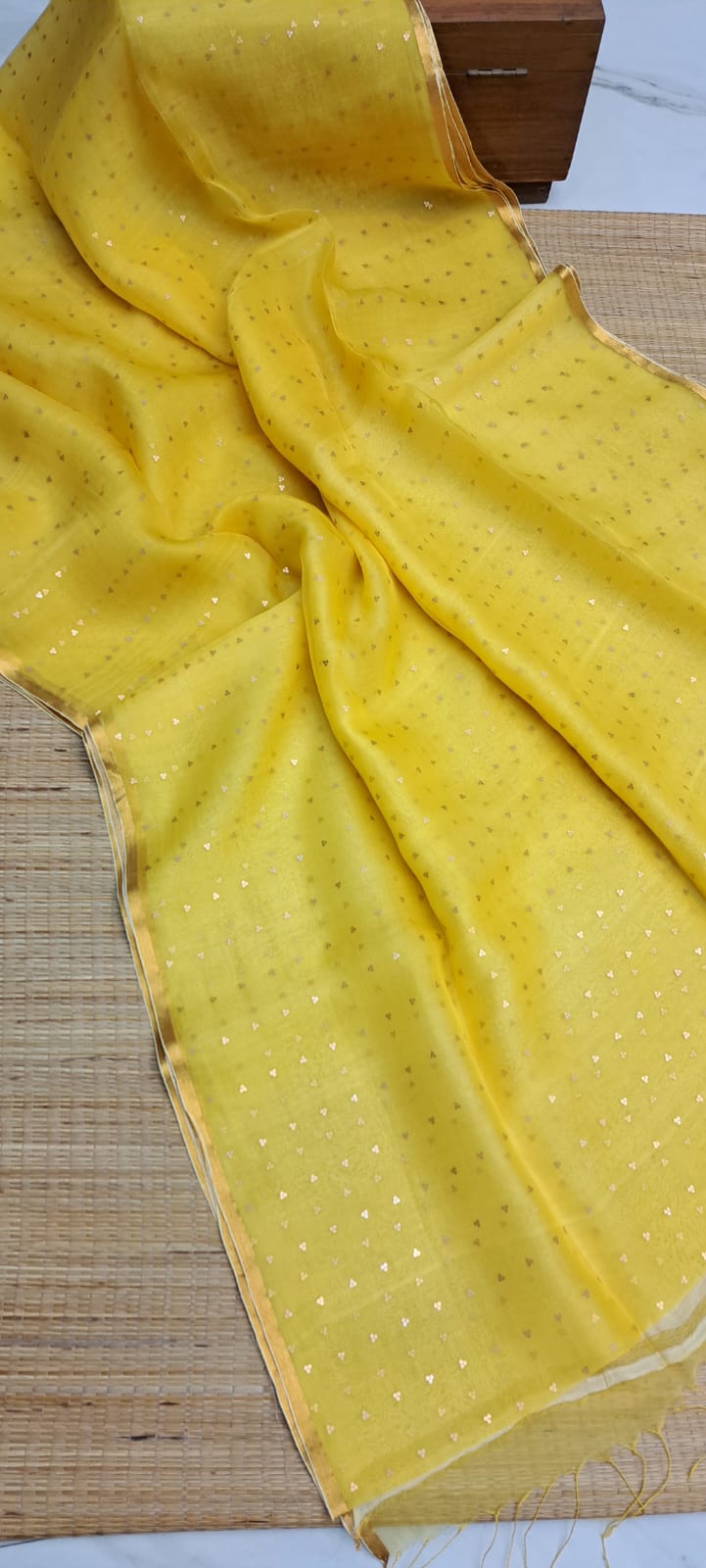 Bengal Handloom Pure Muslin Silk Saree With ( Silk Mark Certified)
